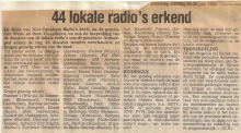 Artikel: Antwerpen, juni 1983: 44 lokale radio's erkend