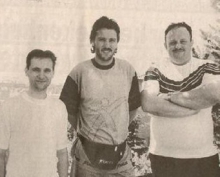  Marc Lenaerts (rechts) reisde samen met Kurt (links) in 1997 af naar Perugia om een gesprekje met Bruno Versavel in te blikken.