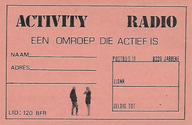 Lidkaart Radio Activity